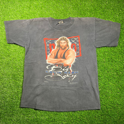 1999 NWO Kevin Nash Black Tee Size Large USED v18768