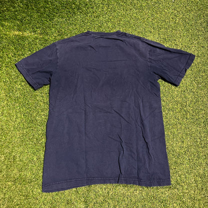 Y2K Penn Sate Nittany Lions Logo Blue Tee Size Medium USED v16486