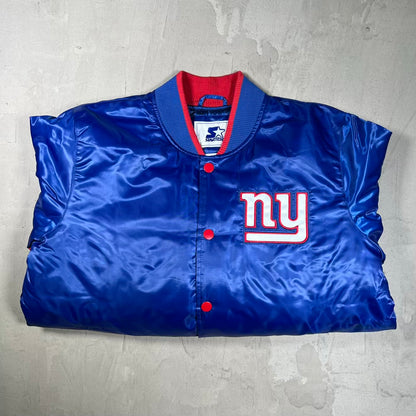 New York Giants Starter Statin Blue Varisty Jacket Size Large NEW v20302