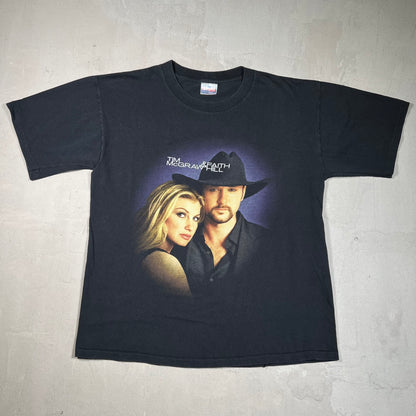 2000 Tim Mcgraw & Faith Hill Black Tour Tee Size Large USED v19540