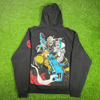 Mask and Disguise M.A.D. Marvel "Cable" Black Hoodie Size Large USED v17074