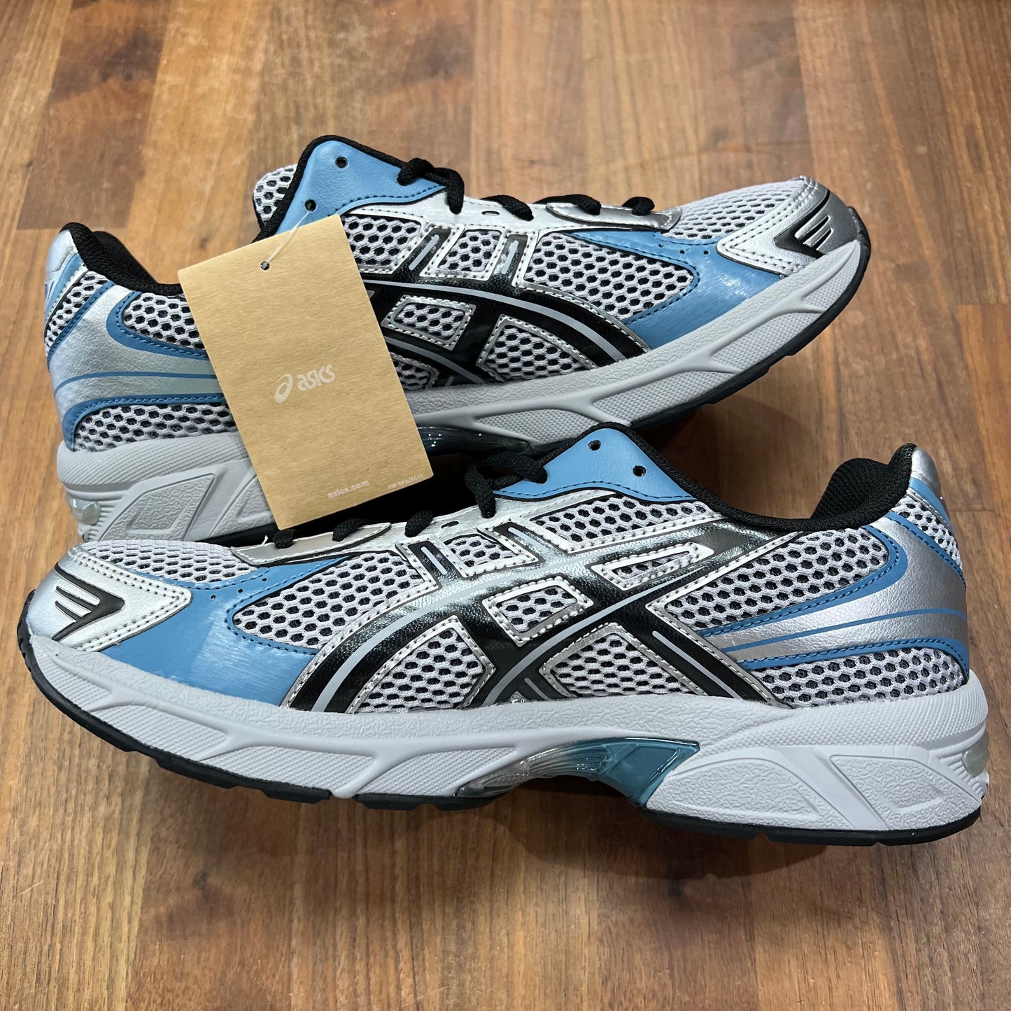 Asics Gel-1130 Black Blue Silver Size 10.5 NEW s16344