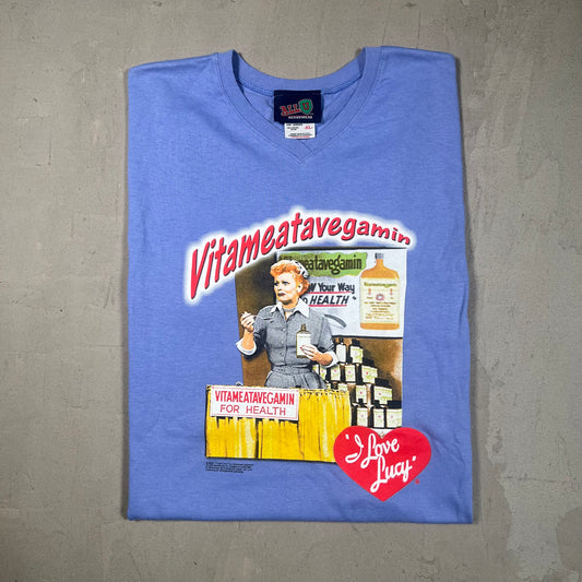 2003 I Love Lucy Vitameatavegamin Blue Tee Size XL NEW v16257