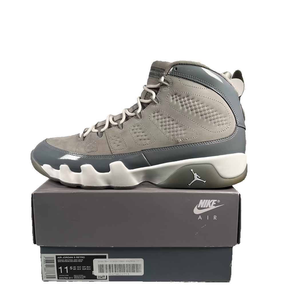 Jordan 9 Cool Grey (2025) Size 11.5 USED s23821
