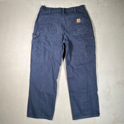Y2K Carhartt Workwear Navy Blue Pants Size 34x30 USED v19467