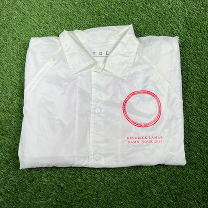 Kendrick Lamar Dam 2017 Tour White Jacket Size Large USED v14519