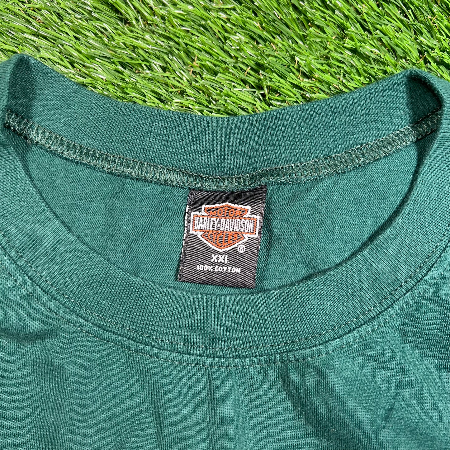 2000 Harley Davidson Big Twin Aruba Green Tee Size XXL USED v17824