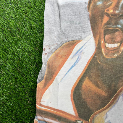 1990s Nike Michael Jordan Dunking Full Front Print Tee Size XL USED v16756