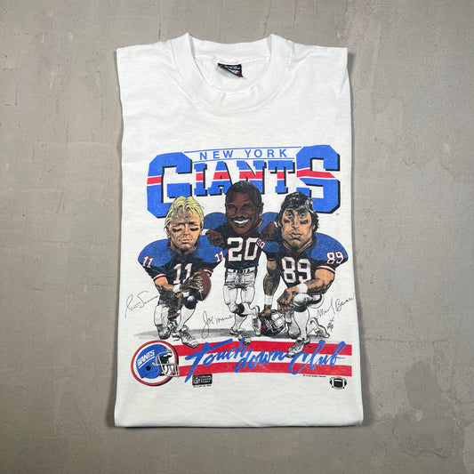 1987 New York Giants "Touchdown Club" White Tee Size Large USED v18973