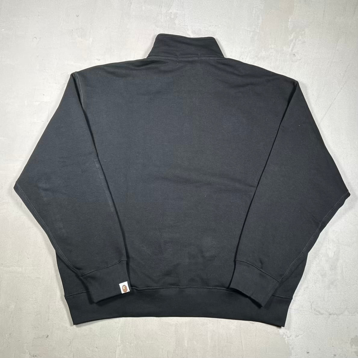 Bape Half Zip Relaxed Sweatshirt Black Size Large NEW x18721