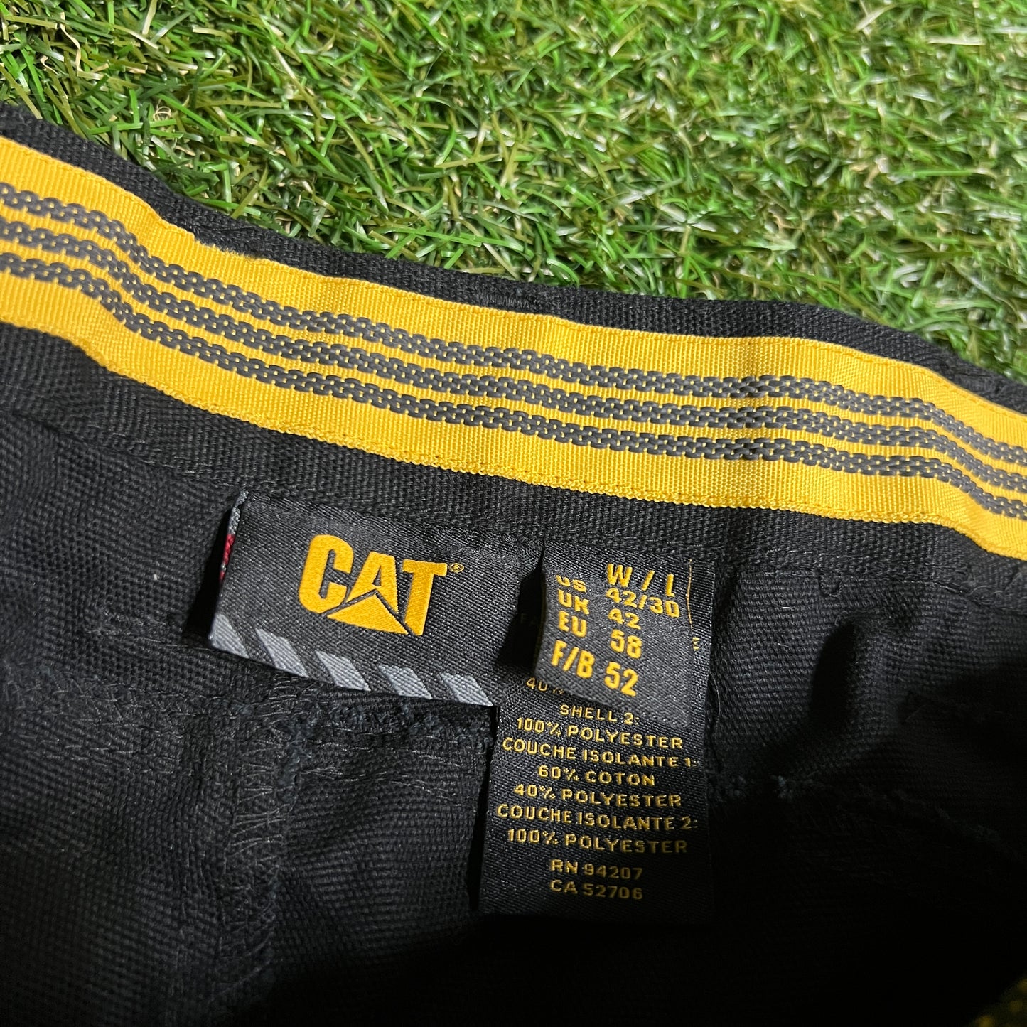 CAT Heavy Duty Black Workwear Pants Size 42 NEW x13837