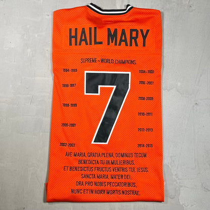 Supreme Hail Mary Football Jersey Orange (2014) Size XL USED x18384
