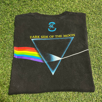 1992 Brockum Tag Pink Floyd Dark Side of the Moon Black Tee Size Large USED v15898