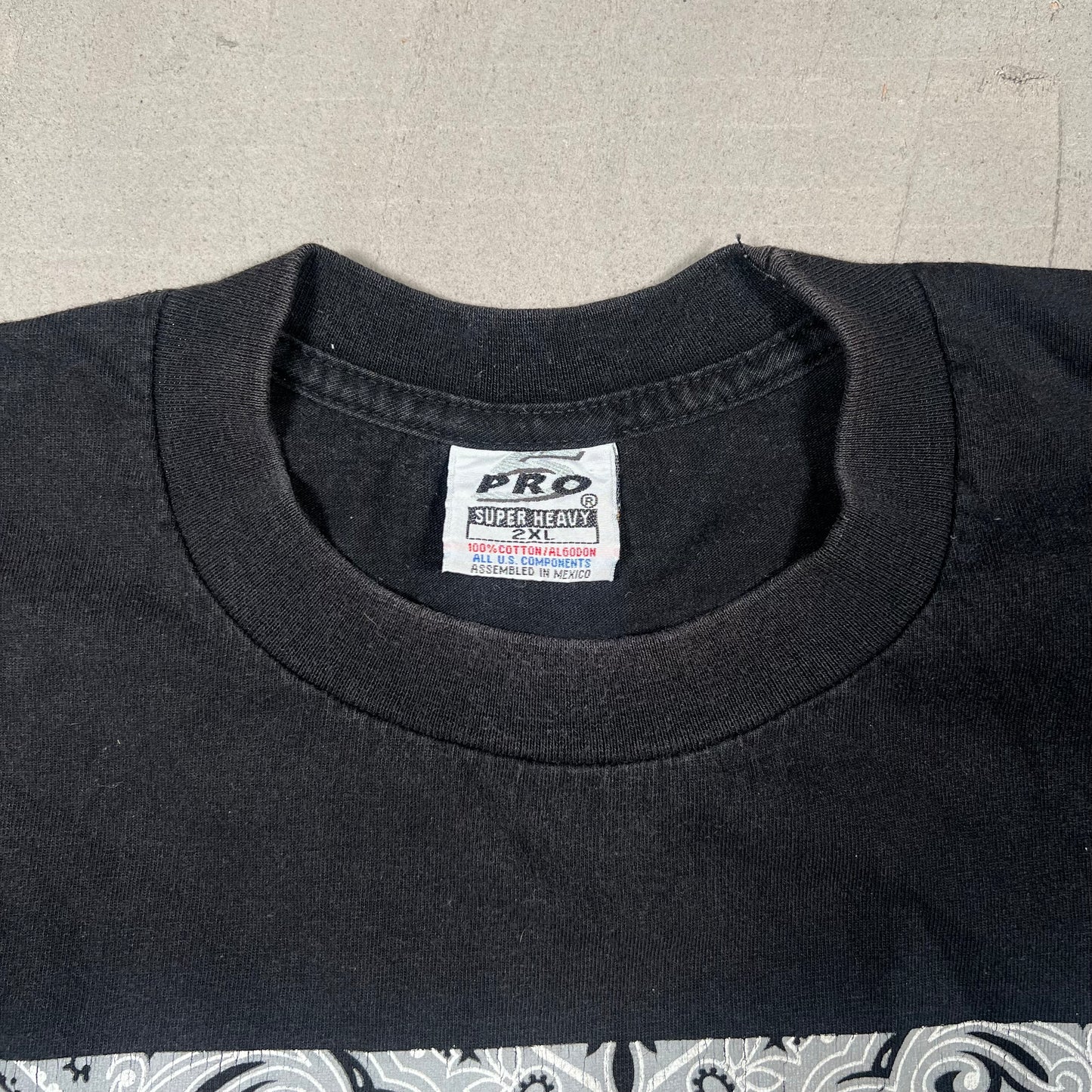 1990s 2Pac "Exodus 1831" Black Tee Size XXL USED v19288