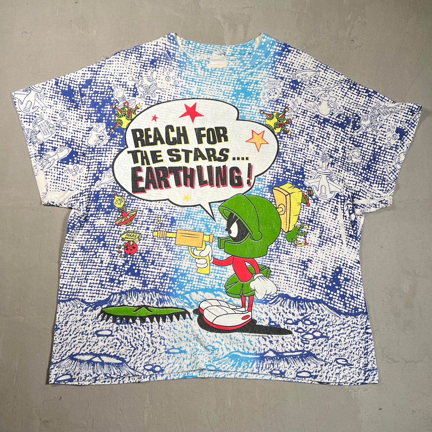 1993 Marvin the Martain Reach for the stars Full Print Size Medium USED v6326
