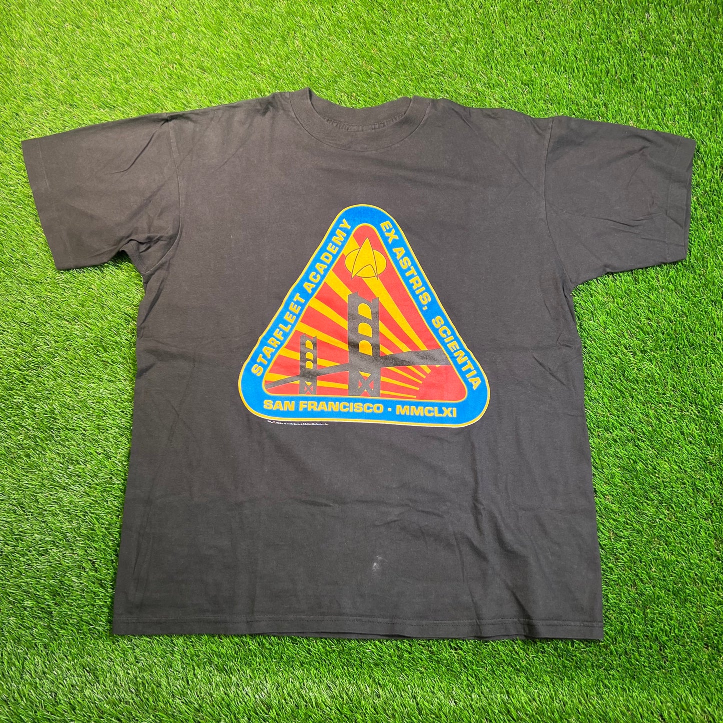1996 Star Trek Black Starfleet Academy Tee Size XL USED v18839