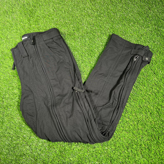 Kody Phillips Multi Zipper Cargo Black Pants Size 32 USED x14938