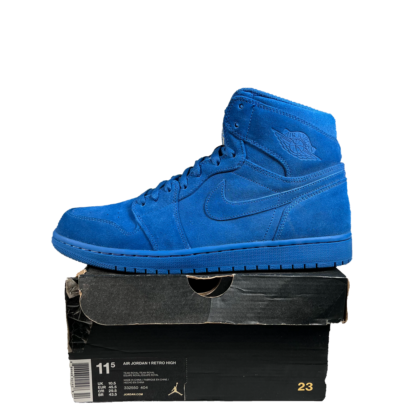 Jordan 1 Blue Suede (2017) Size 11.5 USED s22356