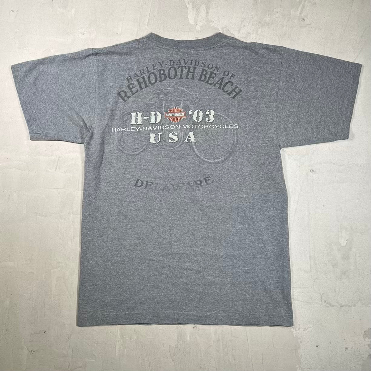 2003 Harley Davidson "100 Years" Grey Pocket Tee Size Medium USED v20404