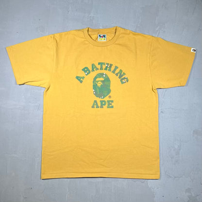 Bape Bitmap College Yellow Tee (2024) Size XL USED x18734