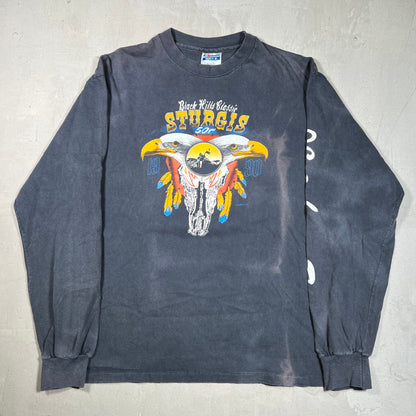 1990 Sturgis Black Hills Rally 50th Anniversary Longsleeve Size XL USED v19476