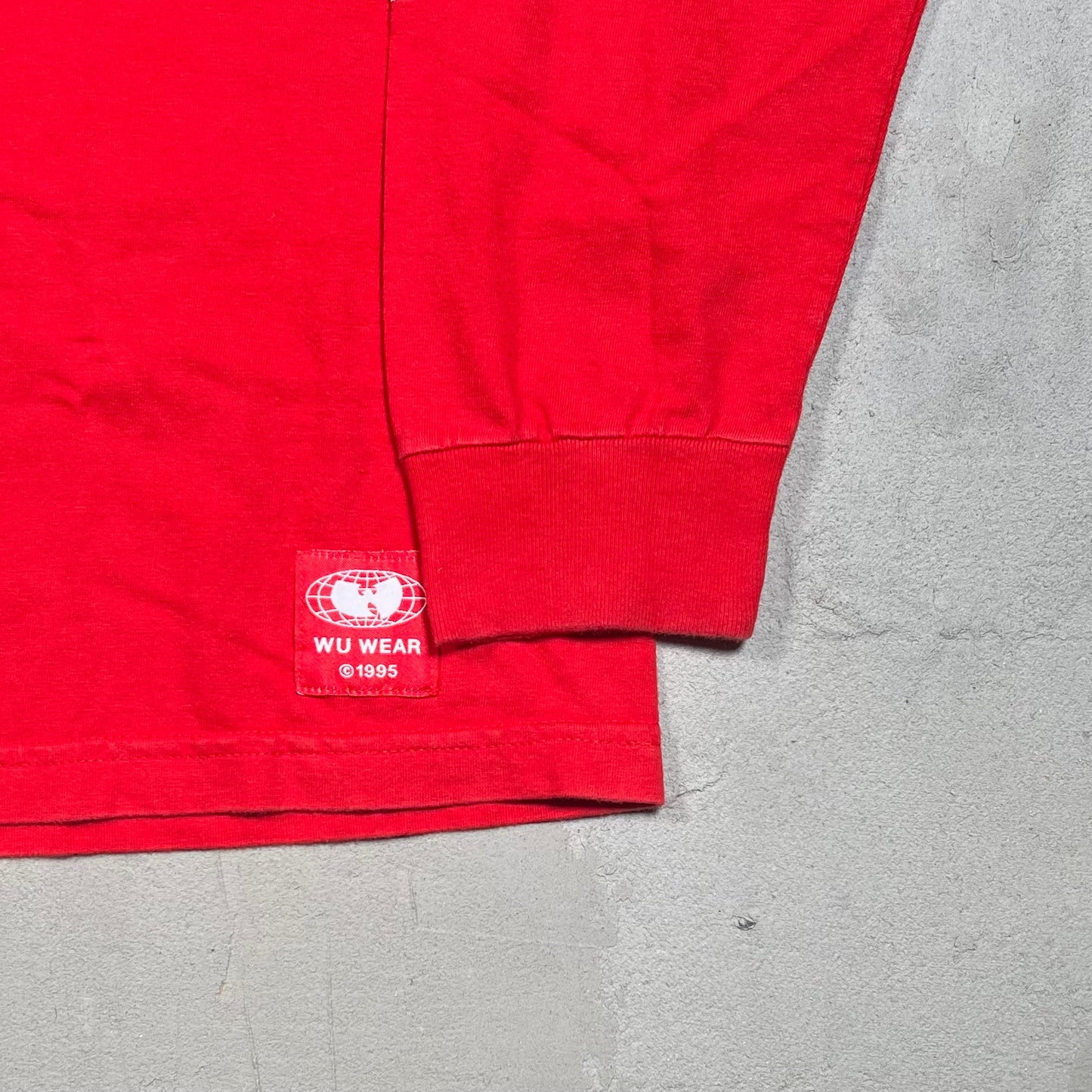 Y2K Wu Wear Red Longsleeve Size XL USED v19154