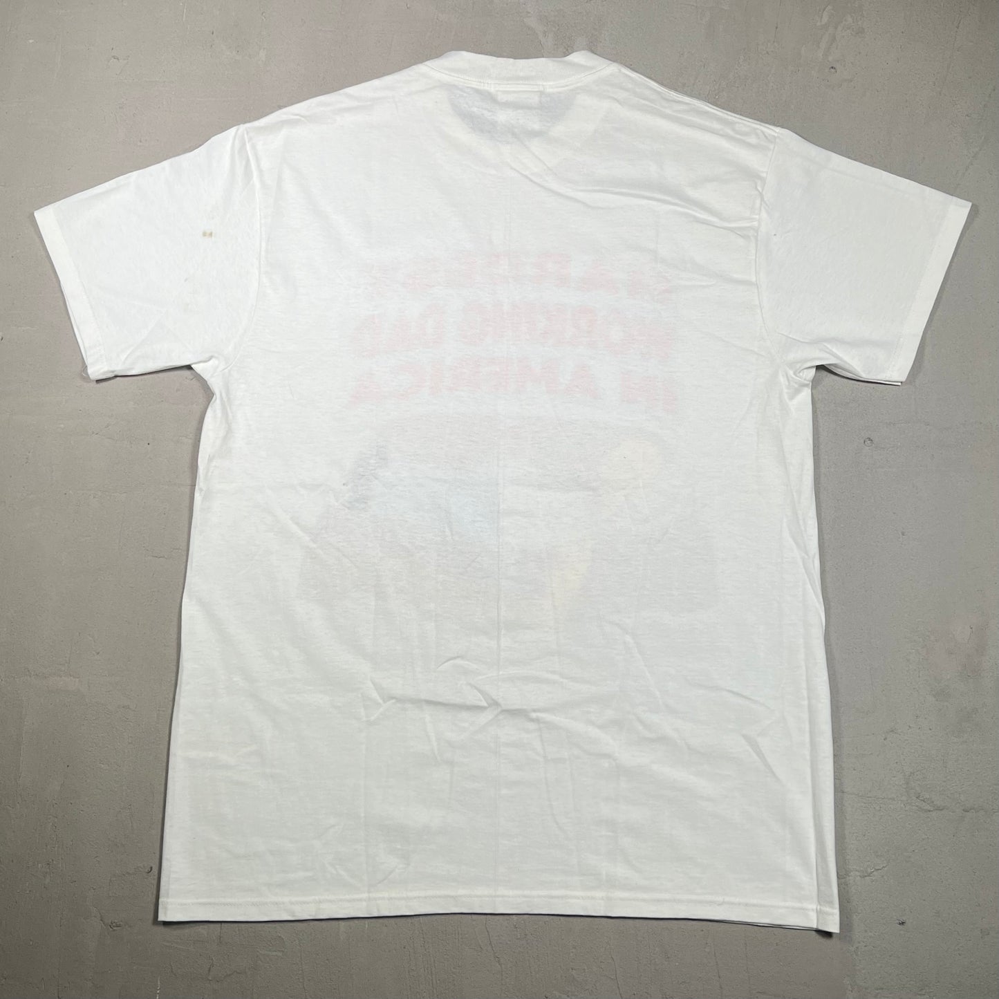 1998 Simpsons Hardest Working Dad White Tee Size Large USED v19313