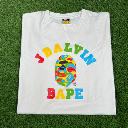 A Bathing Ape x J Balvin White Tee Size XL USED x14502