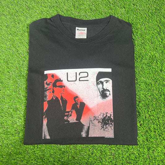 2001 U2 Black Tour Tee Size XL USED v16621