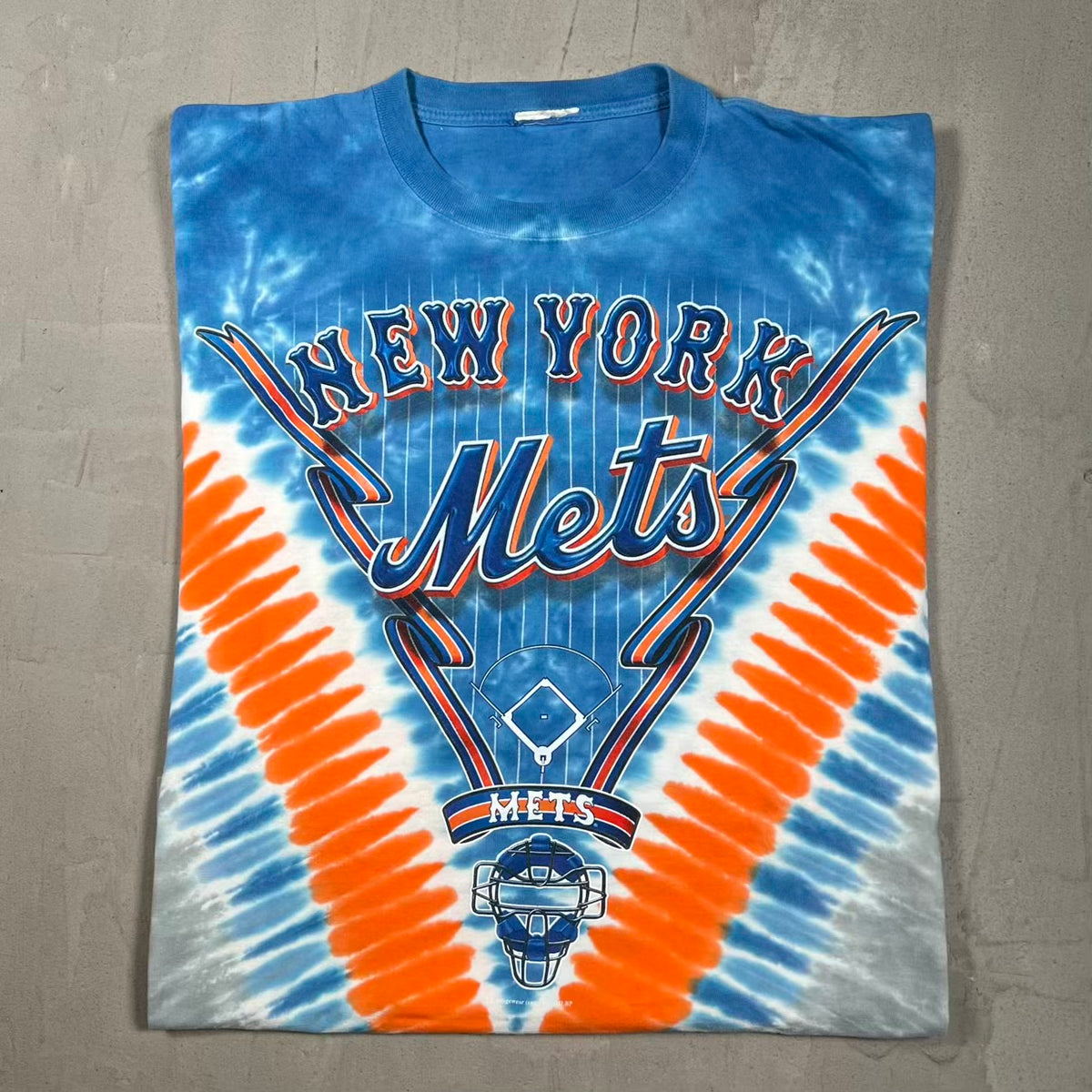 New York Mets V Tie Dye Tee Size XL USED v20292