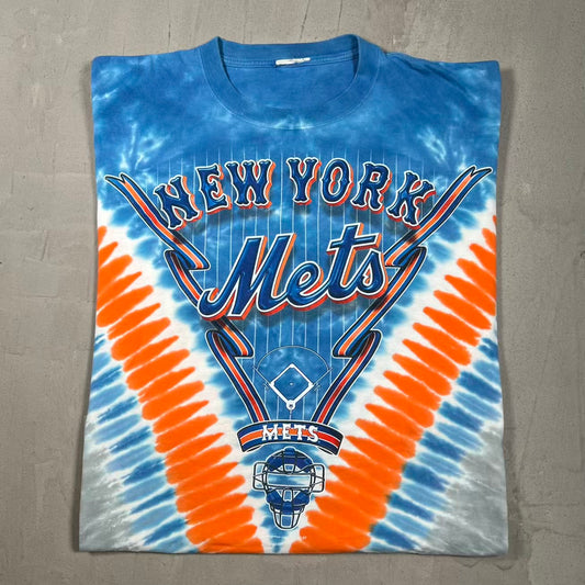 New York Mets V Tie Dye Tee Size XL USED v20292
