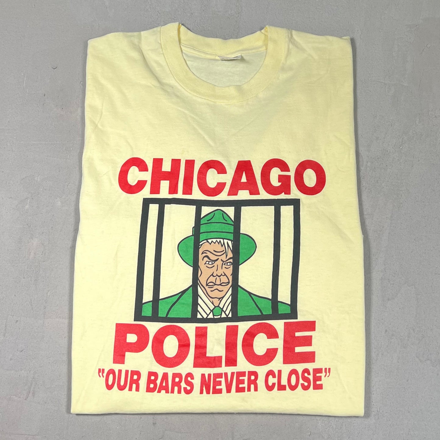 Chicago police tee yellow Size Large USED v14085