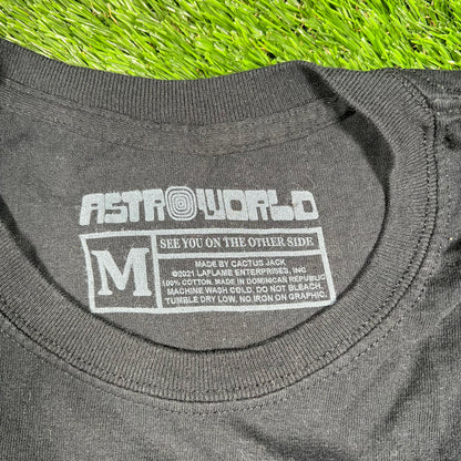 Travis Scott Astroworld Black Goat Tee Size Medium USED x14495
