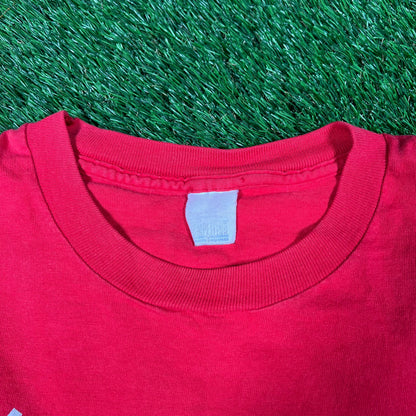 Y2K New Jersey Devils NHL Red Tee Size Large USED v17889