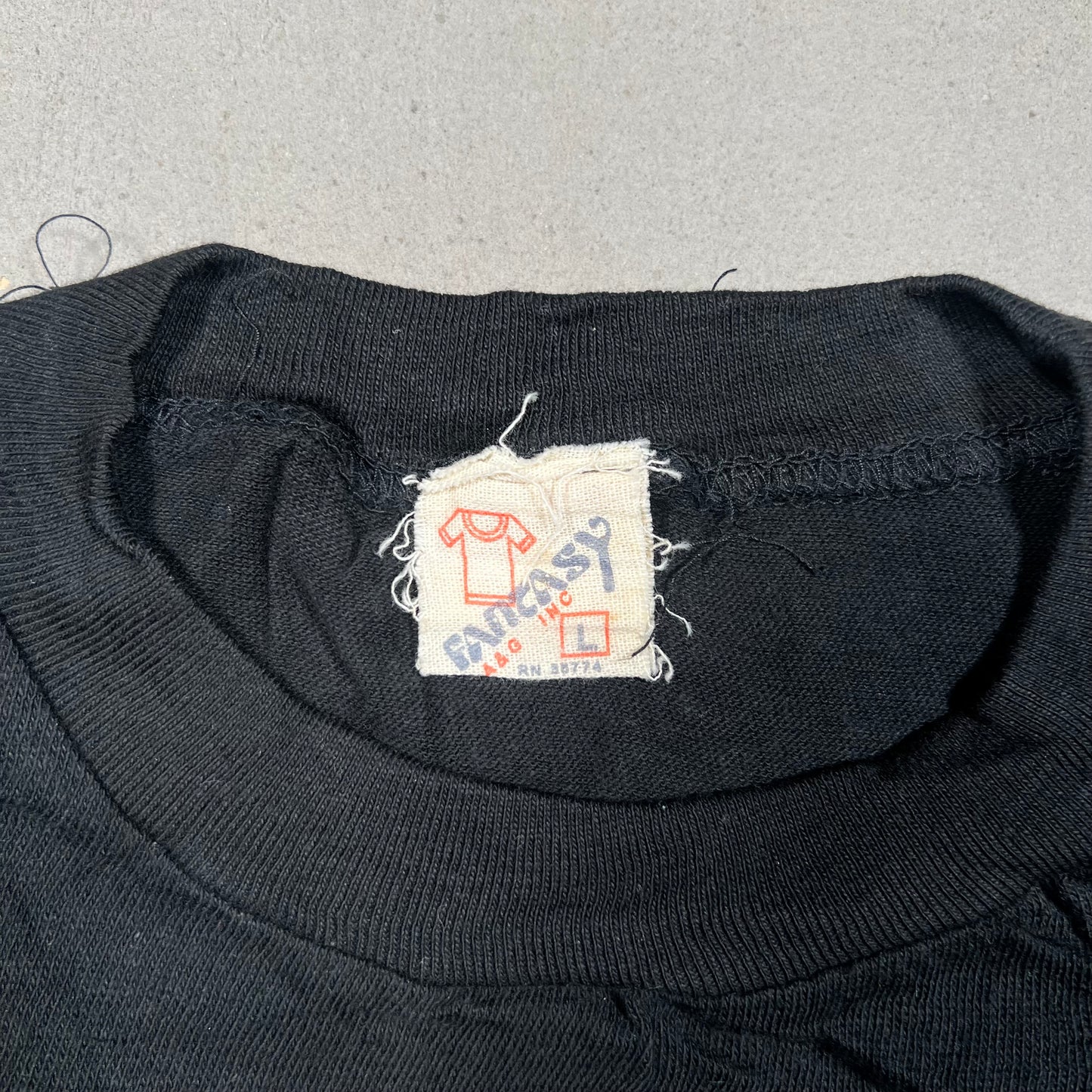 1978 Rolling Stones Tour of America Black Tee Size Large USED v17963