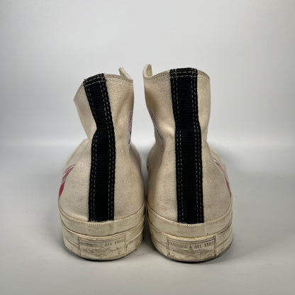 Converse x CDG Chuck Taylor All Star High Play White (2019) Size 11 USED s18174