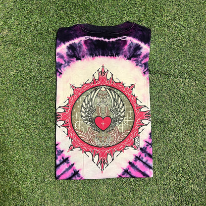 1986 Jimi Hendrix Mikio Kennedy Purple Tie Dye Tee Size Large USED v16050