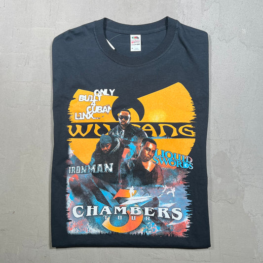 Wu tang Bootleg 3 chambers Tour Black Tee Size Large NEW v9224