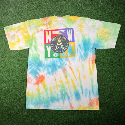 1990s Tie Dye All Star Cafe Tee Size Large USED v17502