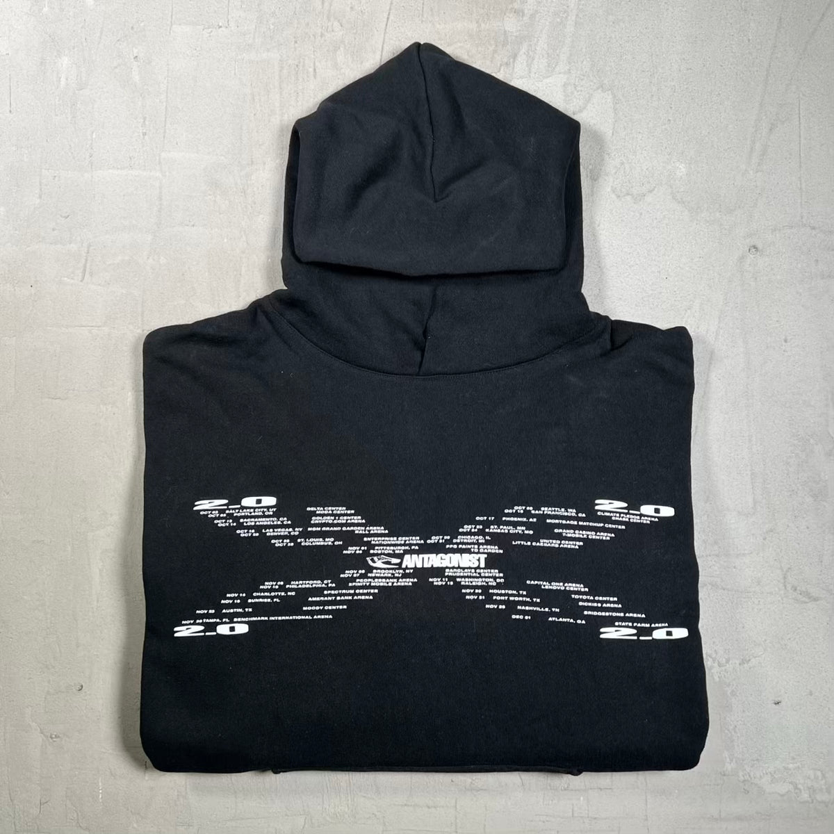 Playboi Carti Antagonist Tour 2.0 Black Hoodie Size Large USED x18648