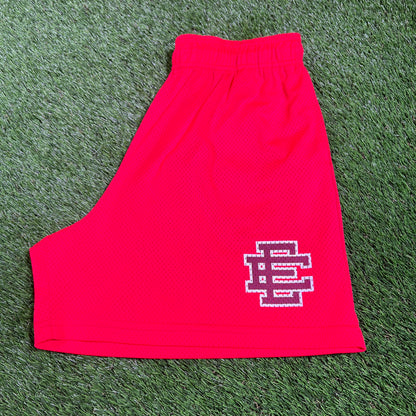 Eric Emanuel Maroon Logo Bright Red Shorts Size XXL USED x14629