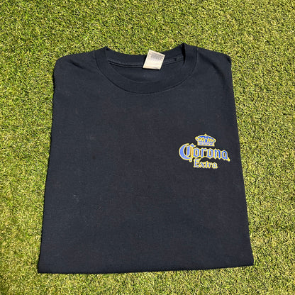 2003 Corona Extra Thirst & Rescue Navy Blue Tee Size XL USED v16375