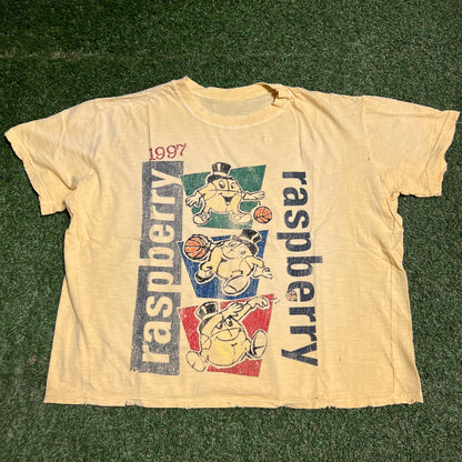 GV Gallery Raspberry Hills "Macker" Faded Yellow Tee Size Large NEW x13765