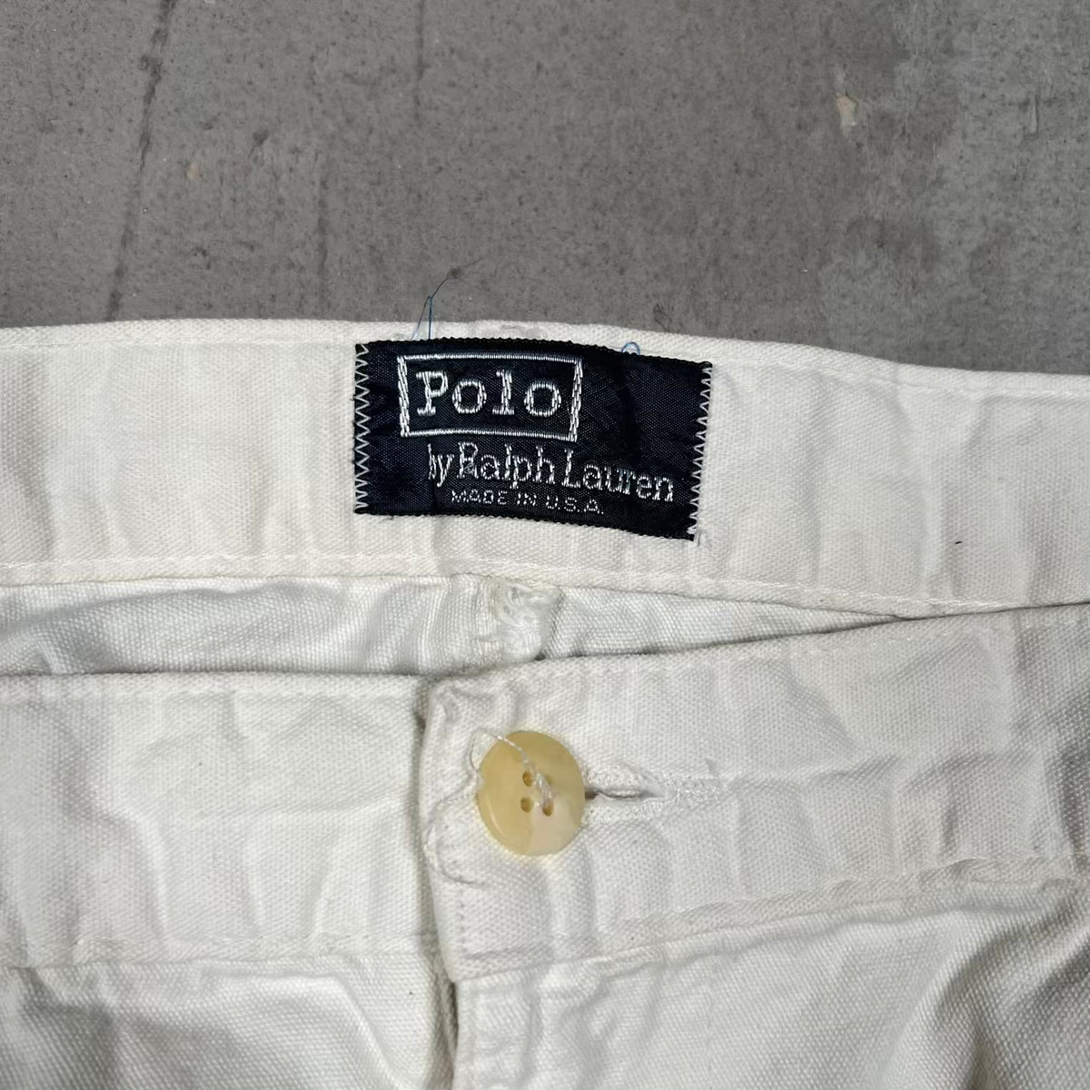 1990s Polo Ralph Lauren White PLeated Trousers Size 38 USED v20087