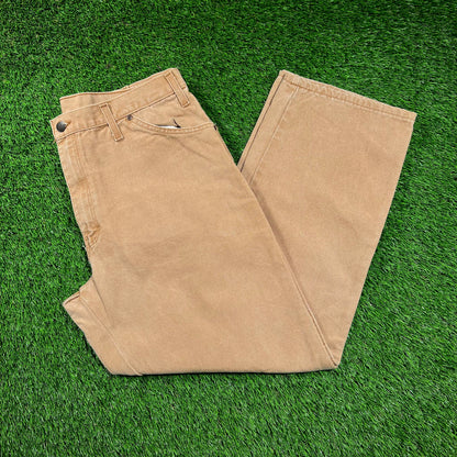 Y2K Dickies Khaki Workwear Pants Size 38 USED v18557