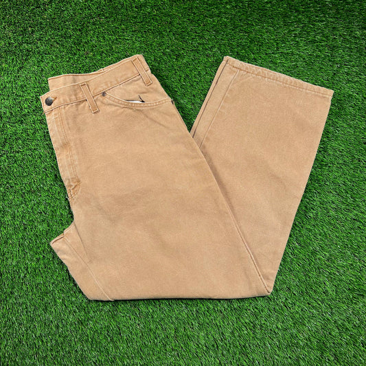 Y2K Dickies Khaki Workwear Pants Size 38 USED v18557