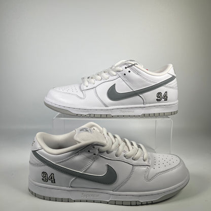 Nike SB Dunk Low Supreme 94 White Metallic Silver (2025) Size 11 NEW s18717