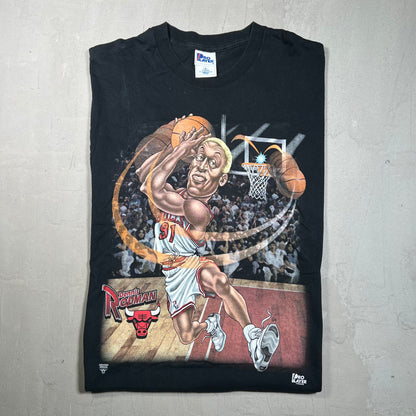 Dennis Rodman Caricature Pro Player Tee Size XL USED v5969