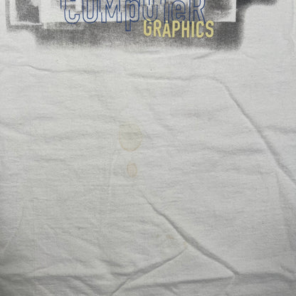 1997 Jurassic Park Lost World Crew White Tee Size XXL USED v15047