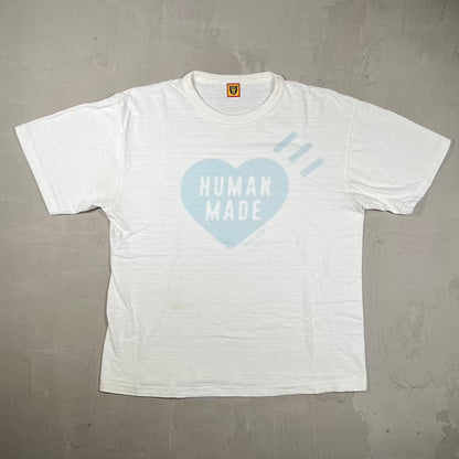 Human Made Blue Heart White Tee (2020) Size Large USED x18535